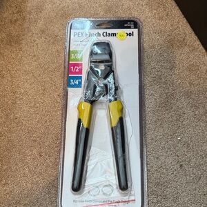 PEX Pinch Clamp Tool with Yellow and Black Handles